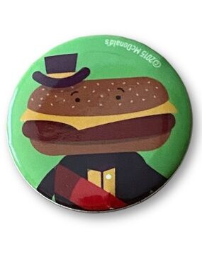 McDonald’s Pin Mayor McCheese Colorful Pop Art Icons 1.25” Pinback Button